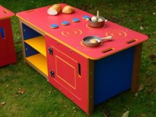 Outdoor Kitchen Play Cooker / Oven Unit Double size Recycled Plastic HDPE